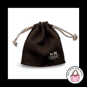 New COACH EST 1941 Horse Carriage Brown Jewelry Keychain Dust Bag Storage Pouch